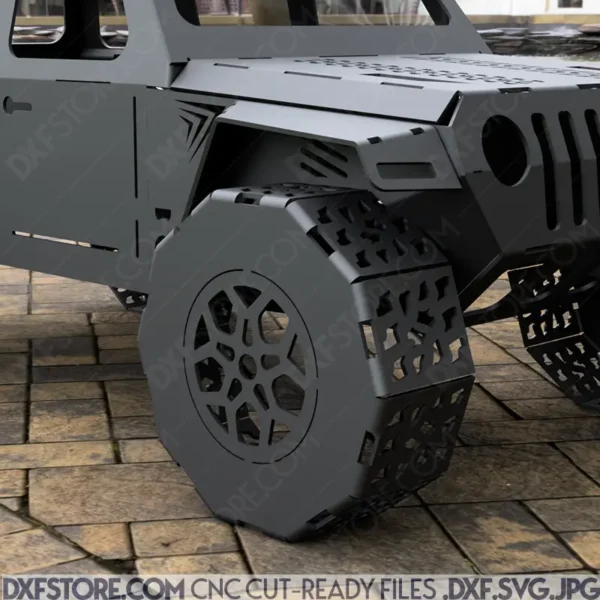 Jeep Fire pit with BBQ Grill DXF File SVG File For Laser cutting Jeep Fire pit with BBQ Grill DXF File SVG File For Laser cutting