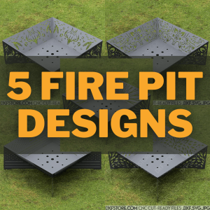 Fire pit Square Fire pit DXF file 5 Fire pit Designs Backage