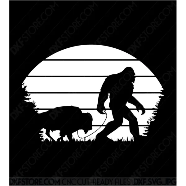Bigfoot Walking Buffalo American Bison