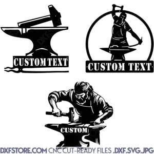 Blacksmith DXF File Collection - 3 Models