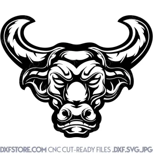 Bull Head CNC Files - Bull Head DXF Files