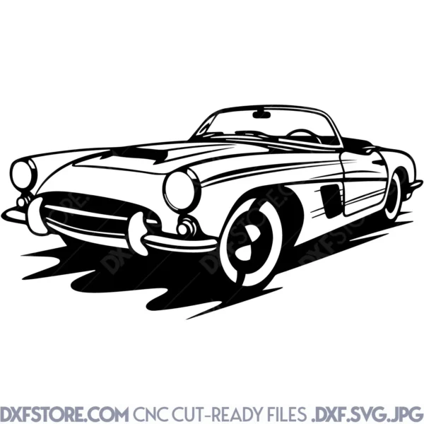 Convertible Car Logo free laser cutting files