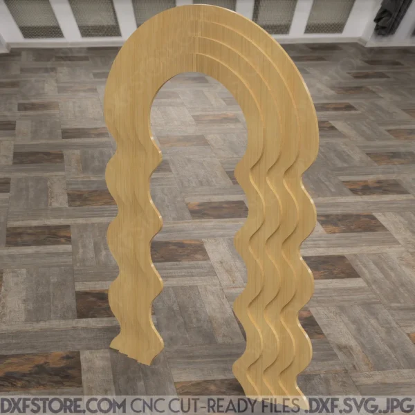Curvy Backdrop CNC file - Curly Backdrop DXF file Curvy Backdrop CNC file - Curly Backdrop DXF file