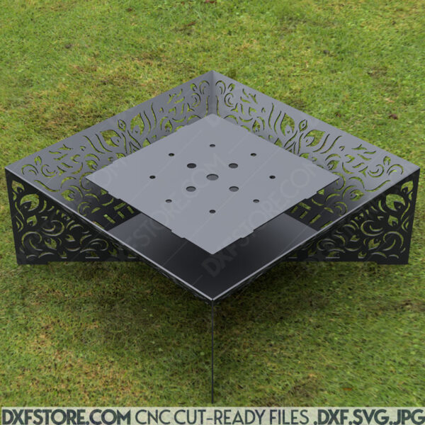 Customizable Fire Pit Design - African Decorative Fire Minimal Design Customizable Fire Pit Design - African Decorative Fire Minimal Design