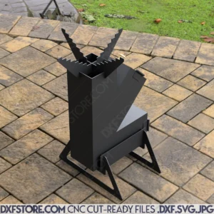 DIY Rocket Stove FlameForge CNC Plasma Cut DXF File Layout DIY Rocket Stove FlameForge CNC Plasma Cut DXF File Layout