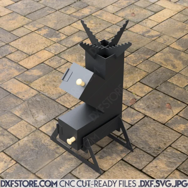 DIY Rocket Stove FlameForge CNC Plasma Cut DXF Vector File Sheet DIY Rocket Stove FlameForge CNC Plasma Cut DXF Vector File Sheet