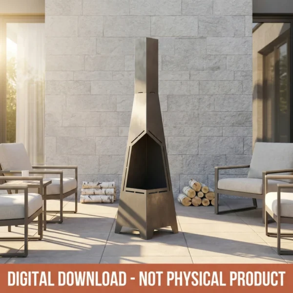 Geometric Outdoor Fireplace Hexagonal Opening DXF Files Geometric Outdoor Fireplace Hexagonal Opening DXF Files