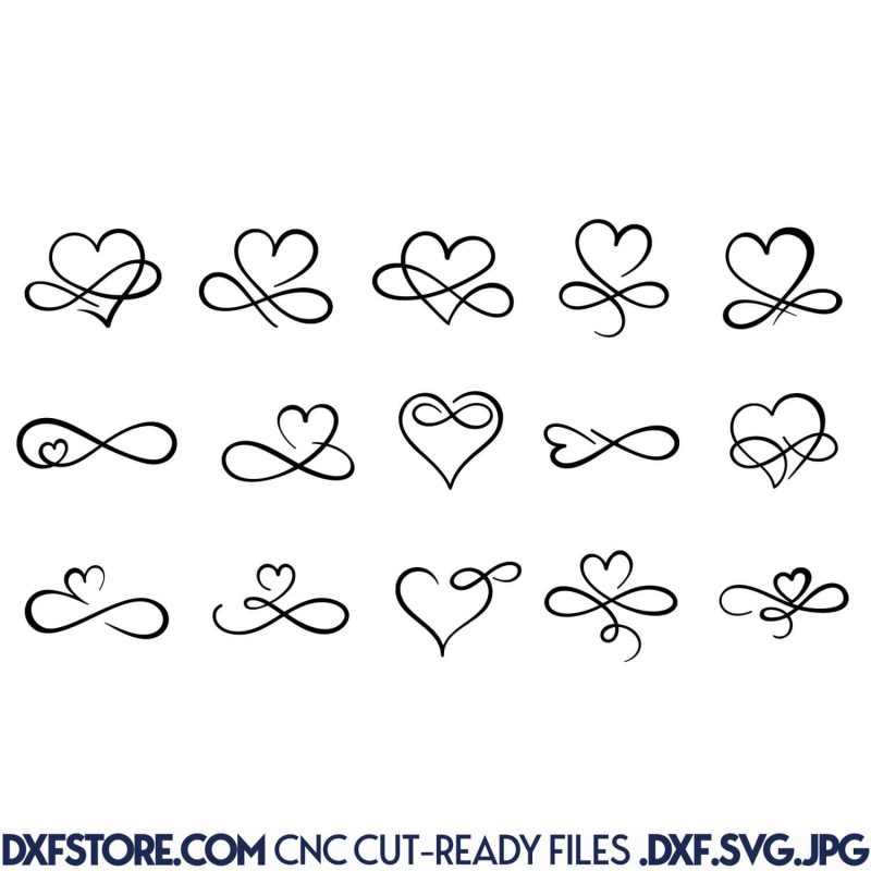 Heart Infinity Free DXF Files