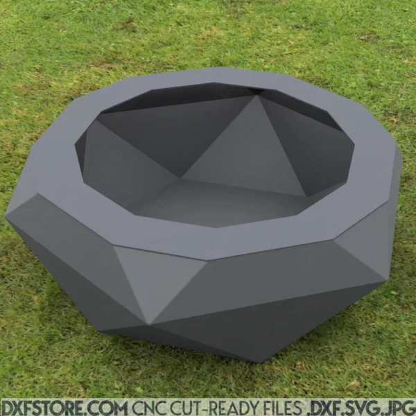 Hexagon Fire Pit CNC Cutting Modern Design