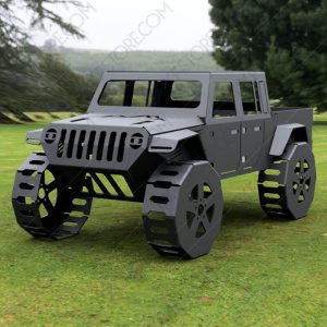 Jeep Fire pit Complete Car Fire pit 48X26X23 in DXF File Cut-Ready Plasma Cut DXF File Download for CNC