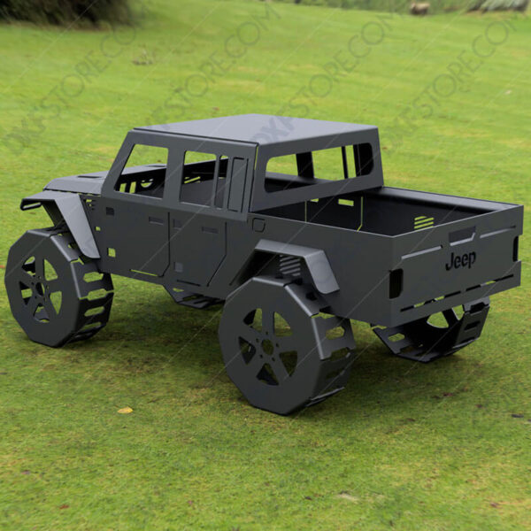 Jeep Fire pit Complete Car Fire pit 48X26X23 in DXF File Downloadable DXF CNC File for Plasma Cut-Ready DXF Files