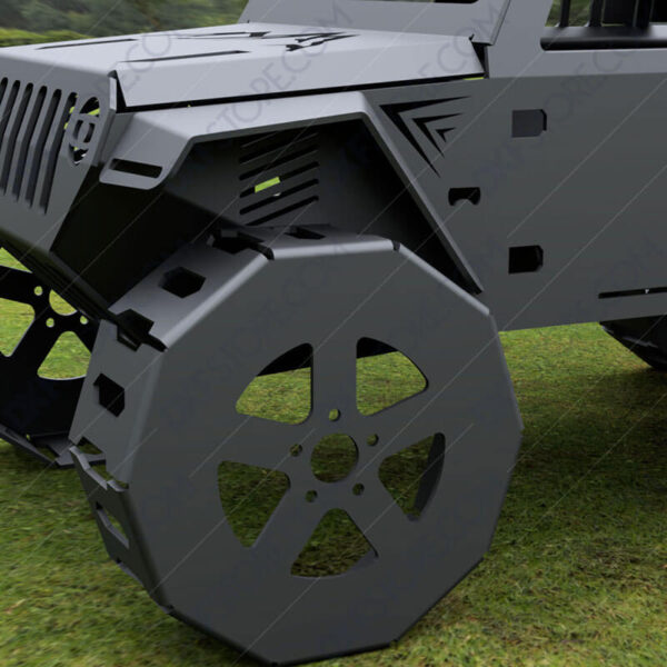 Jeep Fire pit Complete Car Fire pit 48X26X23 in DXF File For Laser Cutter Downloadable Ready to Cut DXF File