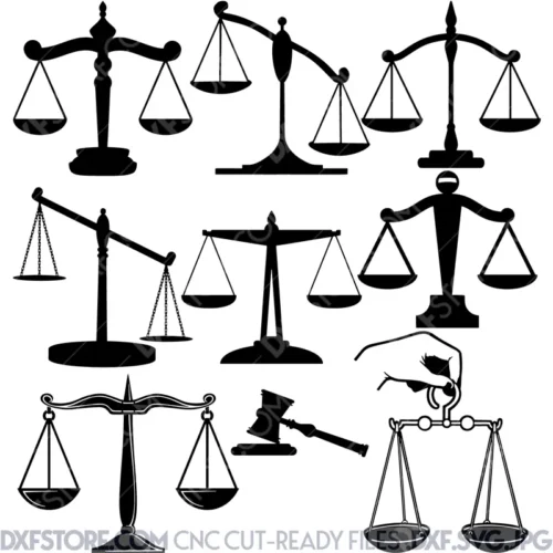 Justice Scale Bundle DXF file format