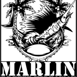 Marlin Fish with Fishing Rods and Sea Waves Signs CNC DXF File For Plasma Cut Marlin Fish with Fishing Rods and Sea Waves Signs CNC DXF File For Plasma Cut