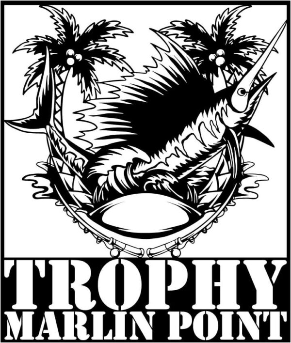 Marlin Fish with Fishing Rods and Sea Waves Signs CNC Machine Marlin Fish with Fishing Rods and Sea Waves Signs CNC Machine