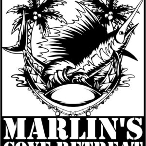 Marlin Fish with Fishing Rods and Sea Waves Signs DXF File SVG File For Laser Cut Marlin Fish with Fishing Rods and Sea Waves Signs DXF File SVG File For Laser Cut