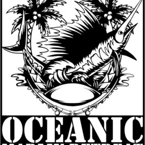 Marlin Fish with Fishing Rods and Sea Waves Signs Plasma Art and Laser Cut DXF File Marlin Fish with Fishing Rods and Sea Waves Signs Plasma Art and Laser Cut DXF File