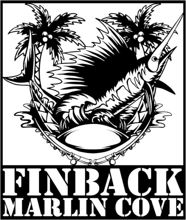 Marlin Fish with Fishing Rods and Sea Waves Signs Plasma Cut DXF File Cut-Ready Marlin Fish with Fishing Rods and Sea Waves Signs Plasma Cut DXF File Cut-Ready