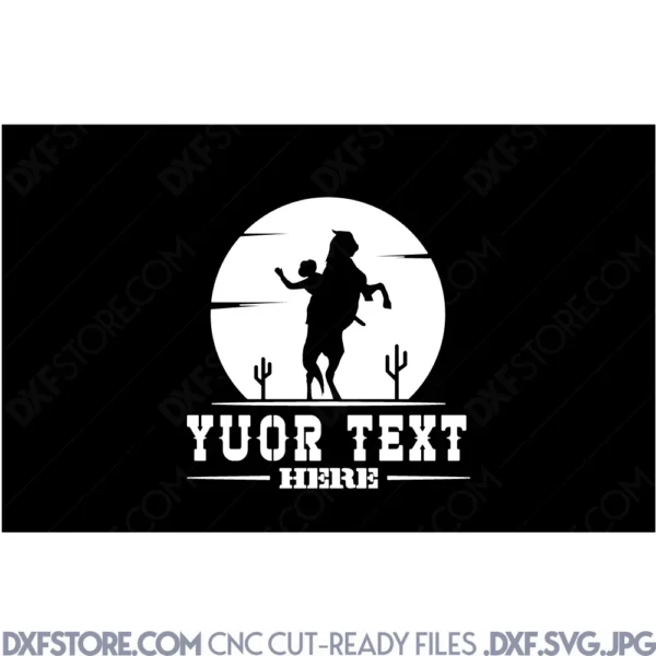 Night Ranch Countryside Sign CNC File