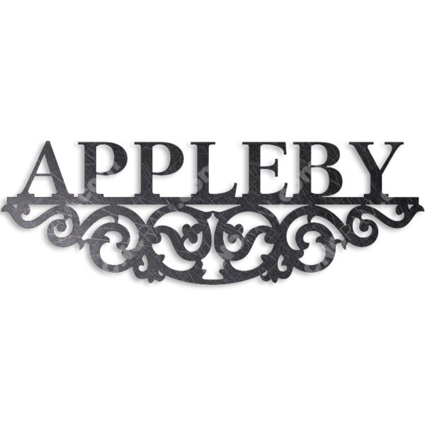 Personalized Family Name Sign Steel Scroll CNC Plasma and Laser Cut DXF File Personalized Family Name Sign Steel Scroll CNC Plasma and Laser Cut DXF File