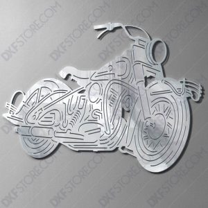 1950 Harley Davidson Panhead With Hydra-Glide Front Fork DXF File Laser Cutter