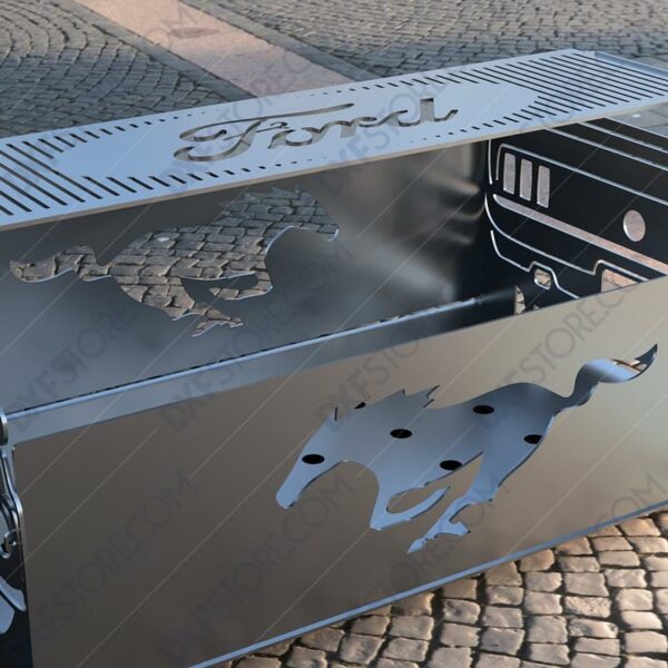 1969 Ford Mustang Collapsible Fire pit Muscle Car Portable Fire pit Laser Cutter Downloadable CNC DXF File 1969 Ford Mustang Collapsible Fire pit Muscle Car Portable Fire pit Laser Cutter Downloadable CNC DXF File