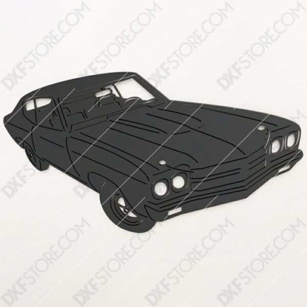 1970 Chevrolet Chevelle SS396 Muscle Car Cut-Ready DXF File SVG File for CNC Plasma and Laser Cut