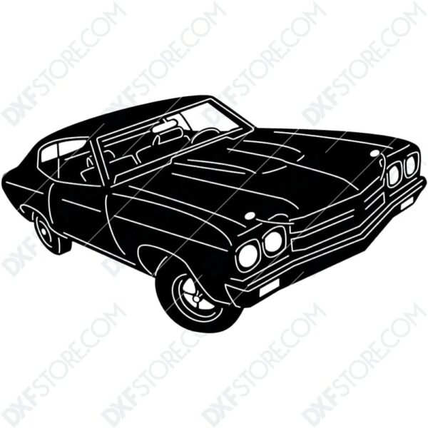 1970 Chevrolet Chevelle SS396 Muscle Car Cut-Ready DXF File for CNC Plasma Cut
