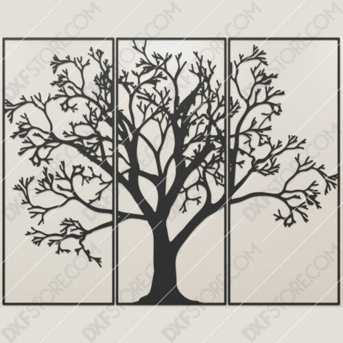3 Pieces Tree Of Life Downloadable for CNC Plasma DXF Files Download
