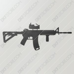 AR-15 Rifle Free DXF File Downloadable for CNC Plasma Cut and Laser Cut