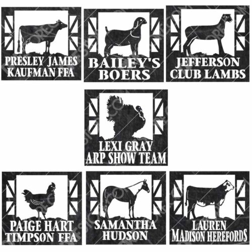 Animals Plaque Sign Package DXF File SVG File For Laser Cut