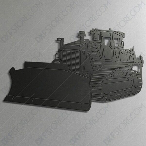 Bulldozer Heavy-duty Construction Machinery DXF File For Laser Cutting With Laser Cutter Ready to Cut Downloadable DXF File
