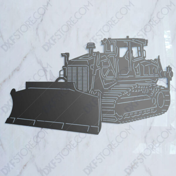 Bulldozer Heavy-duty Construction Machinery DXF File for Plasma Cutting Cut-Ready Plasma Cut DXF File Download