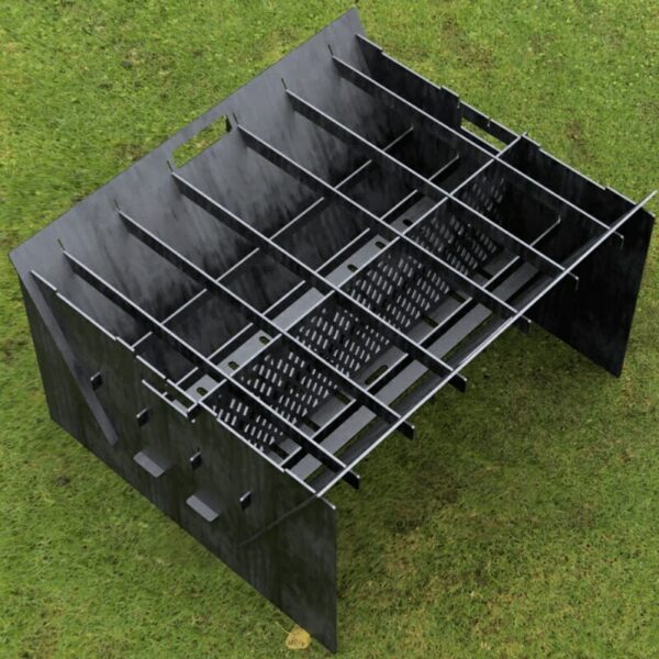 Custom Order - Fire Pit Collapsible Plancha Grill and Grill Indirect Cooking Ribs DXF File For CNC
