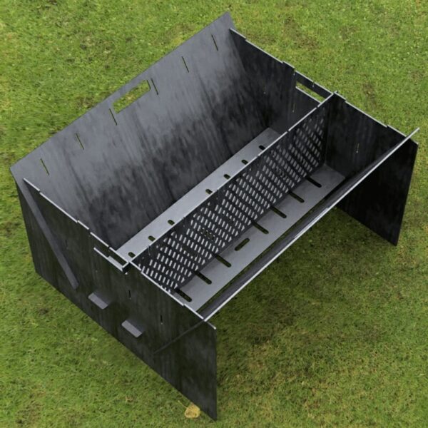 Custom Order - Fire Pit Collapsible Plancha Grill and Grill Indirect Cooking Ribs Plasma Cut CNC File