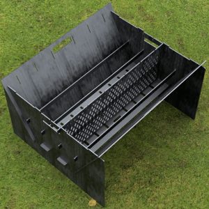 Custom Order - Fire Pit Collapsible Plancha Grill and Grill Indirect Cooking Ribs Plasma and Laser Cut