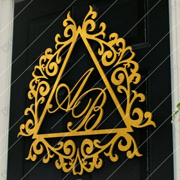 Decorative Frame Monogram Vintage Filigree DXF File for CNC Plasma Cut and Laser Cut