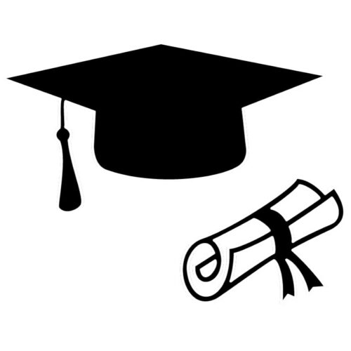 Diploma Hat and Diploma Roll - Free DXF File