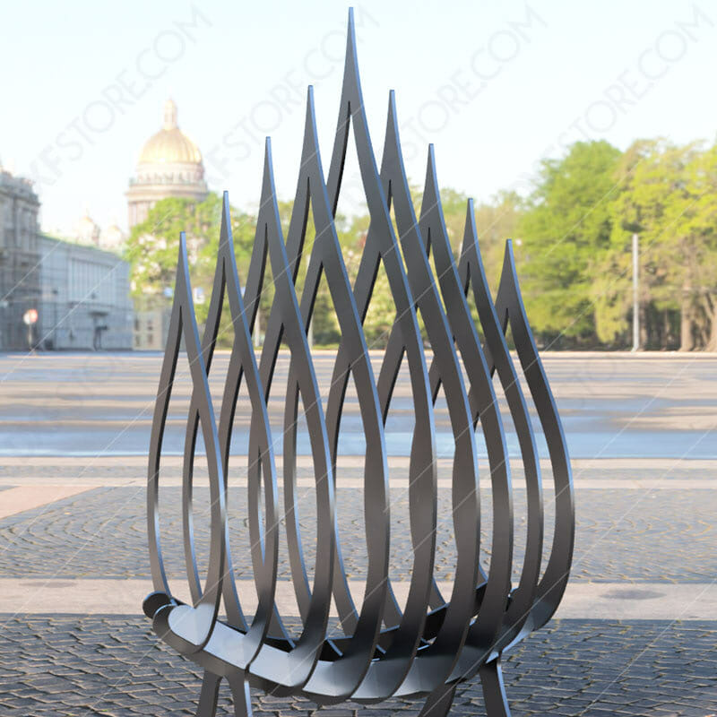 Fire Flame Fire Pit Collapsible Portable Fire Pit No Welding Needed Plasma and Laser Cut DXF File