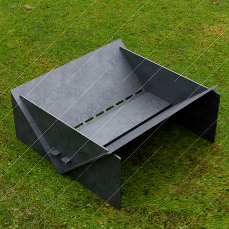 Fire Pit Collapsible Modern Minimalist Fire Pit 20*20*8 in Plasma and Laser Cut DXF File for CNC