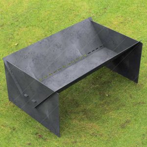 Fire Pit Custom Design Modern Minimal Collapsible Fire Pit 48”X30X20 With Base 10 Off The Ground For Laser Cutter