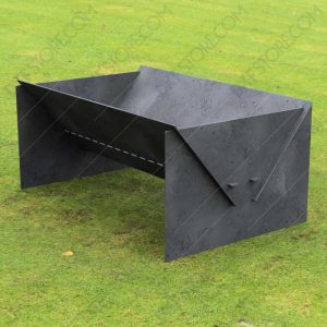 Fire Pit Custom Design Modern Minimal Collapsible Fire Pit 48”X30X20 With Base 10 Off The Ground For Laser Cutting