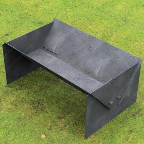 Fire Pit Custom Design Modern Minimal Collapsible Fire Pit 48”X30X20 With Base 10 Off The Ground For Waterjet CNC Cutting
