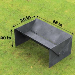 Fire Pit Custom Design Modern Minimal Collapsible Fire Pit 48”X30X20 With Base 10 Off The Ground for Plasma Cutting