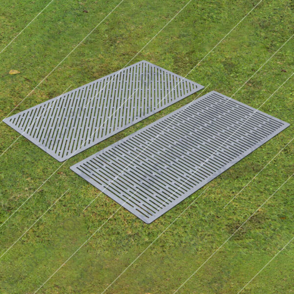 Fire Pit Grate Rectangular horizontal and Slanted Slots Custom Order DXF File Downloadable DXF for CNC Plasma DXF Files Download