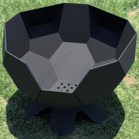 Fire Pit Ball Half Plain Complete Scene DXF File Fire Pit Ball Half Plain Complete Scene DXF File