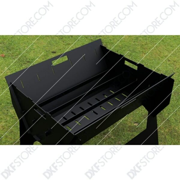 Fire Pit Portable Fire Pit Collapsible No Welding BBQ Outdoor and Camp Cooker DXF File SVG File For CNC