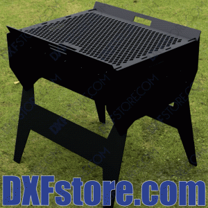 Fire Pit Portable Fire Pit Collapsible No Welding BBQ Outdoor and Camp Cooker DXF File SVG File For Laser Cut