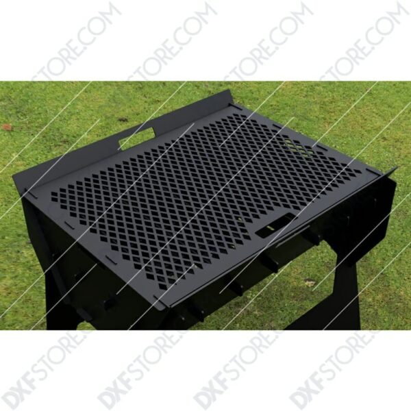 Fire Pit Portable Fire Pit Collapsible No Welding BBQ Outdoor and Camp Cooker DXF File SVG File For Laser Cut