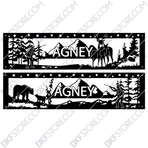 Fire Pit Ring Hunting and Camping Theme Heavy-Duty Personalized Custom Order DXF File